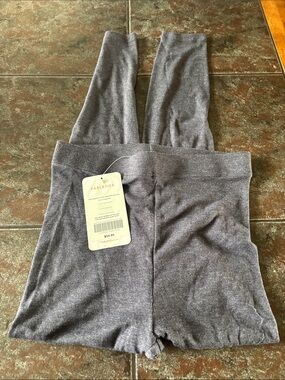 Fabletics Gray Ribbed High-Waist Leggings